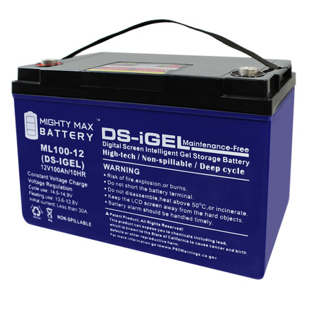 MIGHTY MAX BATTERY 12V 100AH GEL Battery Replaces Solar Wind Deep Cycle VRLA 12V 24V 48V ML100-12GEL46